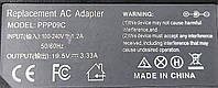 Блок живлення для ноутбуку Replacement Ac Adapter 65W 19.5V 3.34A 4.5x3.0mm (PPP09C) Б/В, фото 5