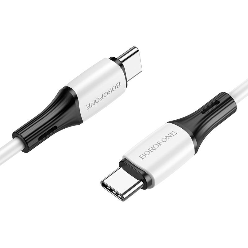 Кабель для зарядки Type-C to Type-C BOROFONE BX79 |1м/60W| Білий