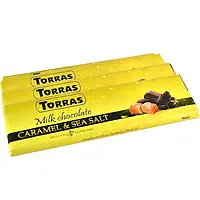 Шоколад молочний без глютену з Карамеллю і морською сіллю Torras CARAMEL & SEA SALT Іспанія 300г