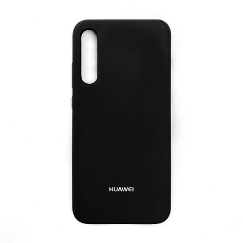 Чохол Silicone Case Premium для Huawei P Smart S Black (Закритий низ), фото 1