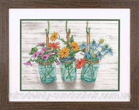 Набір для вишивання Dimensions 70-35378 Квітучі банки Flowering Jars