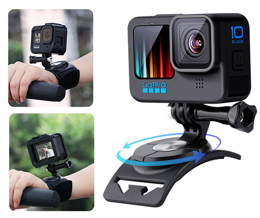 Кріплення на руку, зап'ястя для екшн камер GoPro, DJI, Xiaomi та інших камер 360°, фото 2