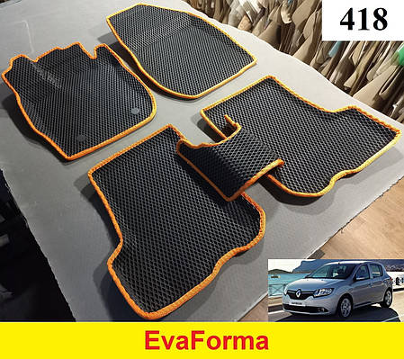 3D килимки EvaForma на Renault Sandero 2 '13-21, килимки ЕВА, фото 2