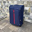 Валіза Wings 1706 тканинний на 4 колесах, великий Синій, фото 3