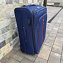 Валіза Wings 1706 тканинний на 4 колесах, великий Синій, фото 5