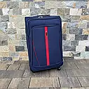 Валіза Wings 1706 тканинний на 4 колесах, великий Синій, фото 2