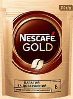 Оригинал! Nescafe Gold 210г растворимый кофе с добавлением молотого