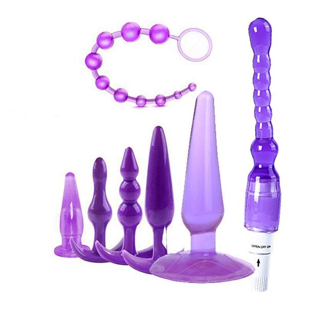 Набір анальних пробок із анальним вібратором Anal Bliss з 7 штук Набір анальних пробок із анальним вібратором Anal Bliss з 7 штук