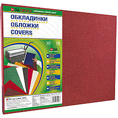 Обкладинки картонні червоні А3 230 г/м2 100 шт DA Delta Color