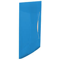 Пластиковая папка на резинке А4 формат синяя Esselte Vivida