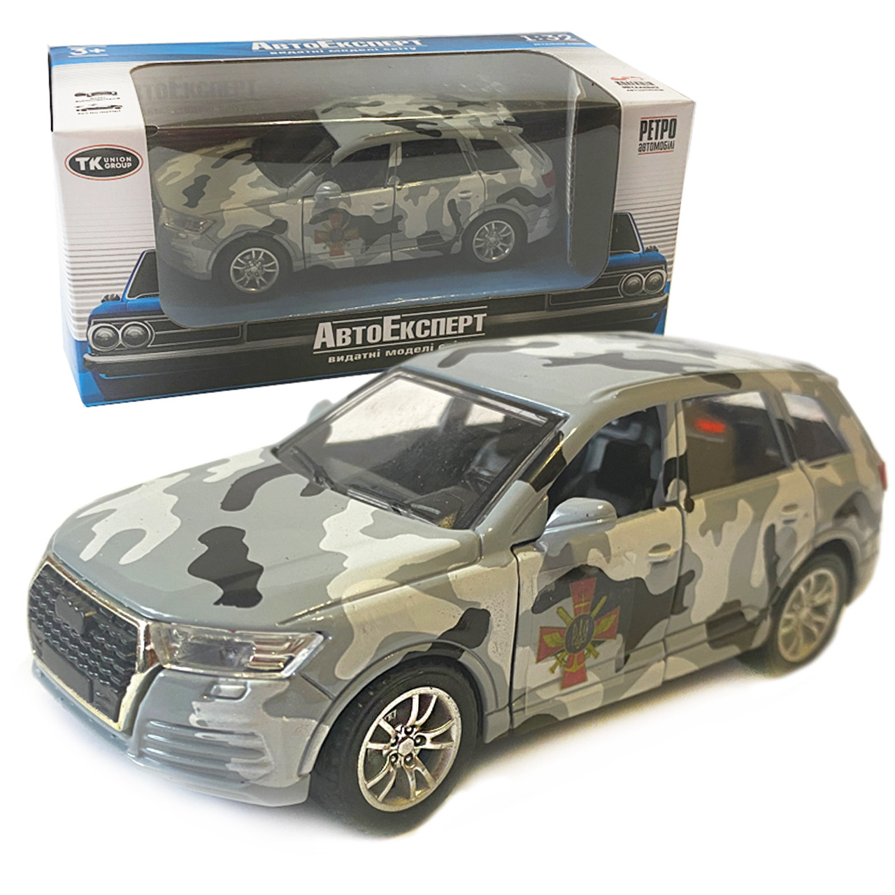 Машинка металопластик Audi камуфляж, відкр двері,1:42, інерція, 11*3*4см (38269), фото 1