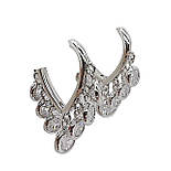 Оригінальні сережки xp. 25х5-4 мм. Родий, фото 2