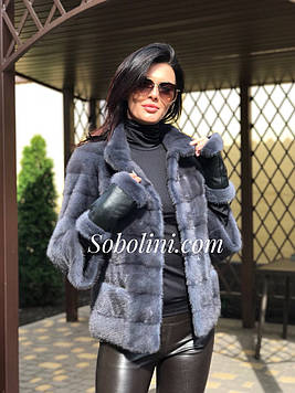 Кожані мінетки з норкой