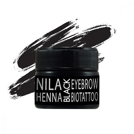 Nila Хна для брів та біотату Чорна black, 10г, фото 1