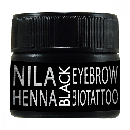 Nila Хна для брів та біотату Чорна black, 10г, фото 2