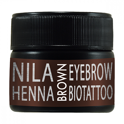 Nila Хна для брів та біотату Коричнева brown, 10г, фото 2