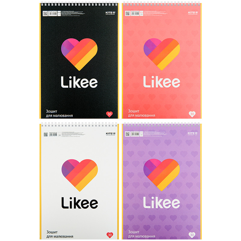 Зошит для малювання Kite Likee 30 аркушів LK22-243