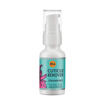 Nila Cuticle Remover ремувер для видалення кутикул лужний Полуниця, пластик+дозатор, 30мл, фото 1