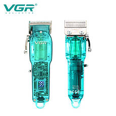 Машинка для стрижки VGR Professional Transparent Green (V-660), фото 3