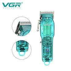 Машинка для стрижки VGR Professional Transparent Green (V-660), фото 4