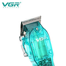 Машинка для стрижки VGR Professional Transparent Green (V-660), фото 5