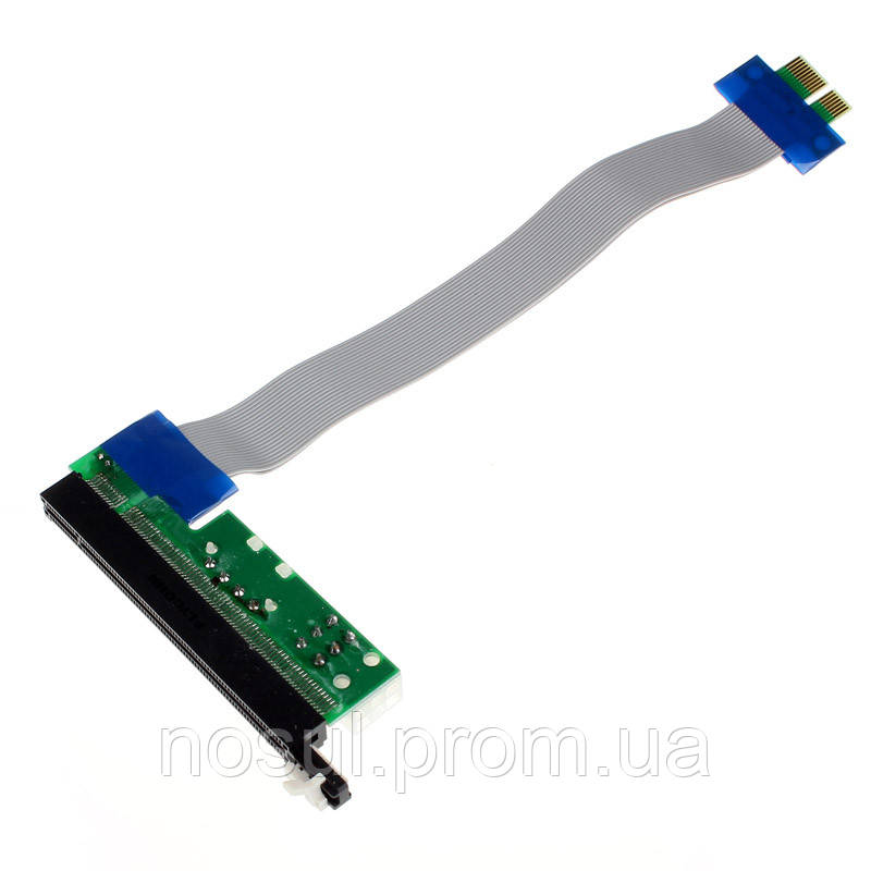 Райзер-переходник PCI-E 1x-16х С ПИТАНИЕМ Molex 4 pin +6 pin гибкий шлейф 1x16 райзер Extender Card PCI-E - фото 3 - id-p306462372