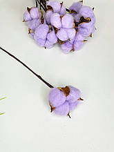 Бавовна на дротику натуральна фіолетова