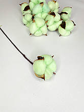 Бавовна на дротику натуральна салатова