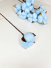 Бавовна на дротику натуральна блакитна