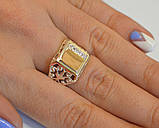 Чоловічий срібний перстень із золотом, фото 3