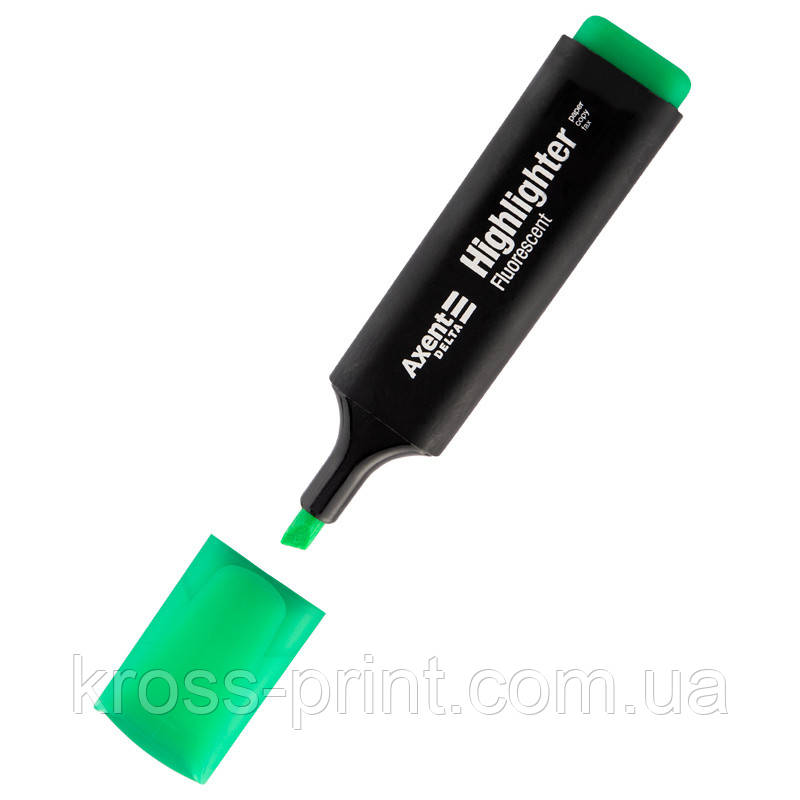 Маркер Highlighter D2501, 1-5 мм клиноп. зелений