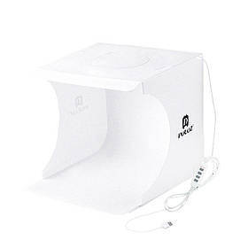 Фотобокс PULUZ PU5030 з LED підсвічуванням для предметної макрозйомки 31х31х32 см з сумкою White (3_01017)