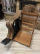 Крісло-гойдалка плетена з лози 2шт.+накидки, фото 10