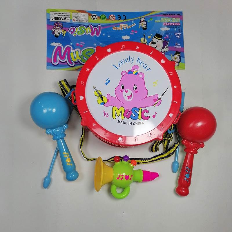 Інструменти муз. арт. 9498-2 барабан, дудка, маракаси, пакет 27,5*30*8см