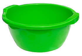 Таз пластиковий харчовий 20 літрів "Незабудка" салатовий Ø 47 см h=20 см (ПолімерАгро)