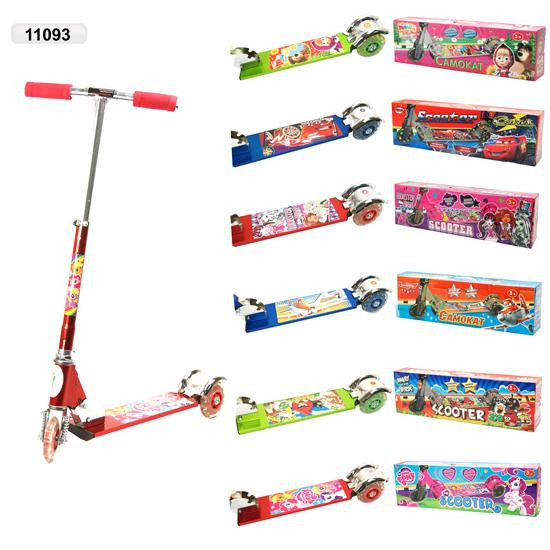 Триколісний самокат 11093C ( салатовий, для дівчинки)