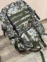 Рюкзак 50 літрів посилений армійський рюкзак речовий  військовий для солдатів ЗСУ. Піксель