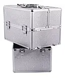 Валіза кейс для косметики майстра манікюру SUNONE XL SILVER, фото 3