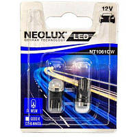 LED лампа Neolux NT1061CW-02B, W5W, 12v, W2,1x9,5d, 1W, 6000k, (2шт)