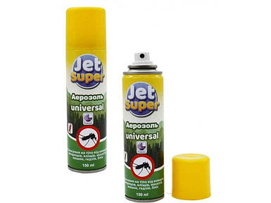Аерозоль від комарів та кліщів 150мл Universal (захист 4год) ТМ JET SUPER FG
