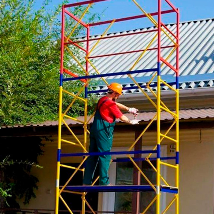 Будівельна вишка тура 0.8х1.6, h: 6.3м без гвинтових опор, фото 1