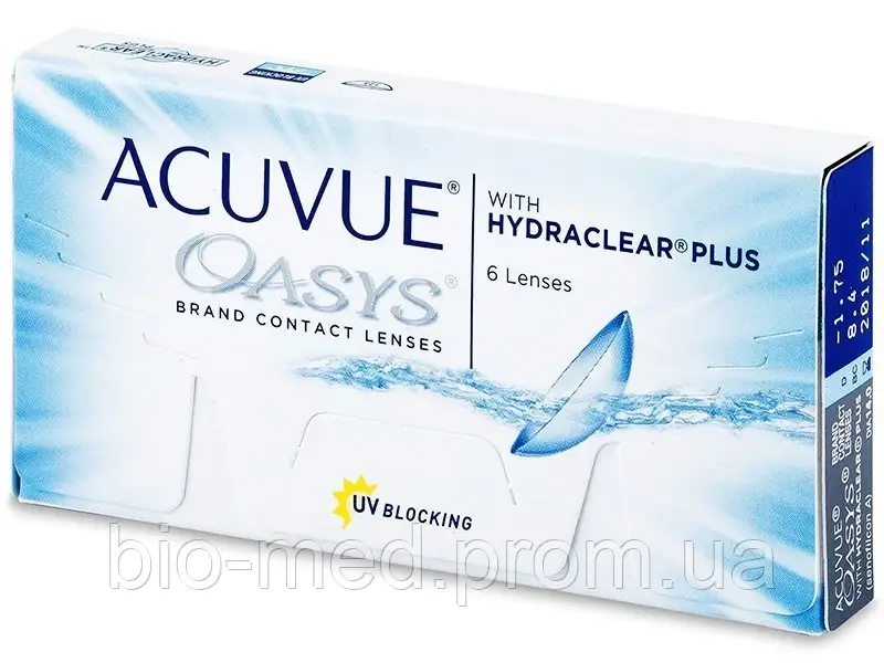 Acuvue Oasys Hydraclear Plus — Двотижневі контактні лінзи ACUVUE, 3 шт.