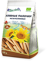 Палочки детские органические Fleur Alpine Мультизлаковые хлебные, для детей с 3 лет, 100 г