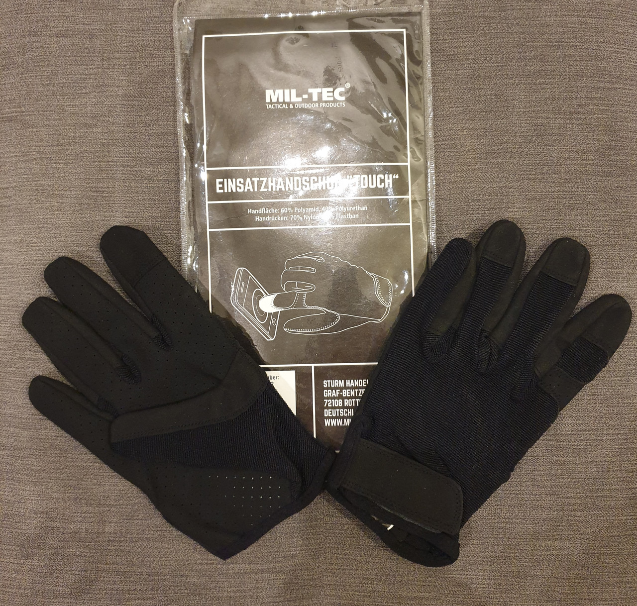 Рукавички тактичні Mil-tec Combat Touch Чорні