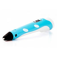 3D ручка PEN-2 UTM c LCD дисплеем и набором пластика Синяя, цена улет