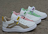 Модні кросівки дитячі Ashiguli білий зелений р32 20.0 см, фото 2