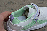 Модні кросівки дитячі Ashiguli білий зелений р32 20.0 см, фото 6