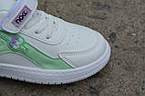 Модні кросівки дитячі Ashiguli білий зелений р32 20.0 см, фото 7
