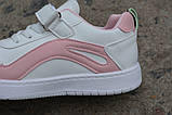 Модні кросівки дитячі Ashiguli для дівчинки білий рожевий р33-36, фото 8