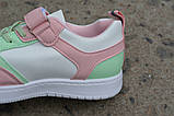 Стильні кросівки Ashiguli дитячі для дівчинки білий рожевий р32-36, фото 6